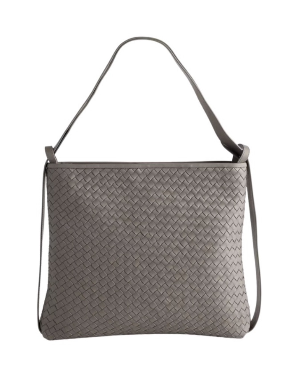 Quince Woven Leather Convertible Backpack - Gray
